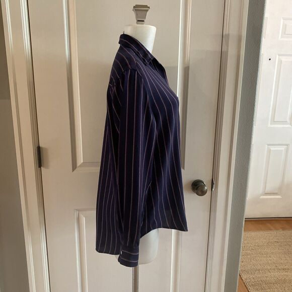 Grayson The Hero Button Down Shirt Navy Blue Red & White Stripes -Size Small / 1 - Picture 6 of 13